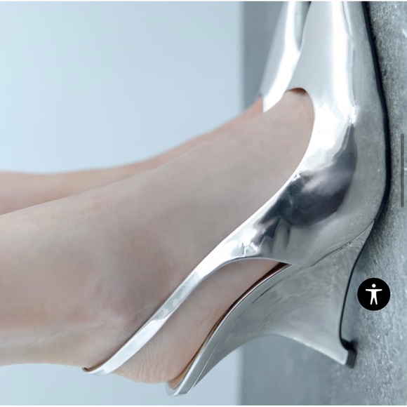 SOLD OUT SILVER ZARA HEELS SIZE 9! - Picture 2 of 3